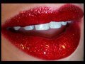 ruby red glitter lips tutorial