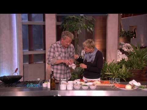 Gordon Ramsay Cuts Himself Cooking a Vegan Stir Fry