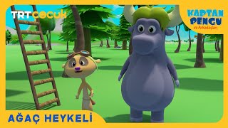 Kaptan Pengu Ve Arkadaşları Ağaç Heykeli