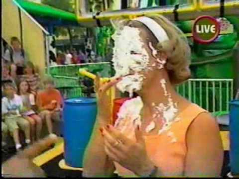 Woman pied on Slime Time Live