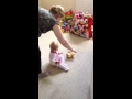 Seren getting around on her bum!