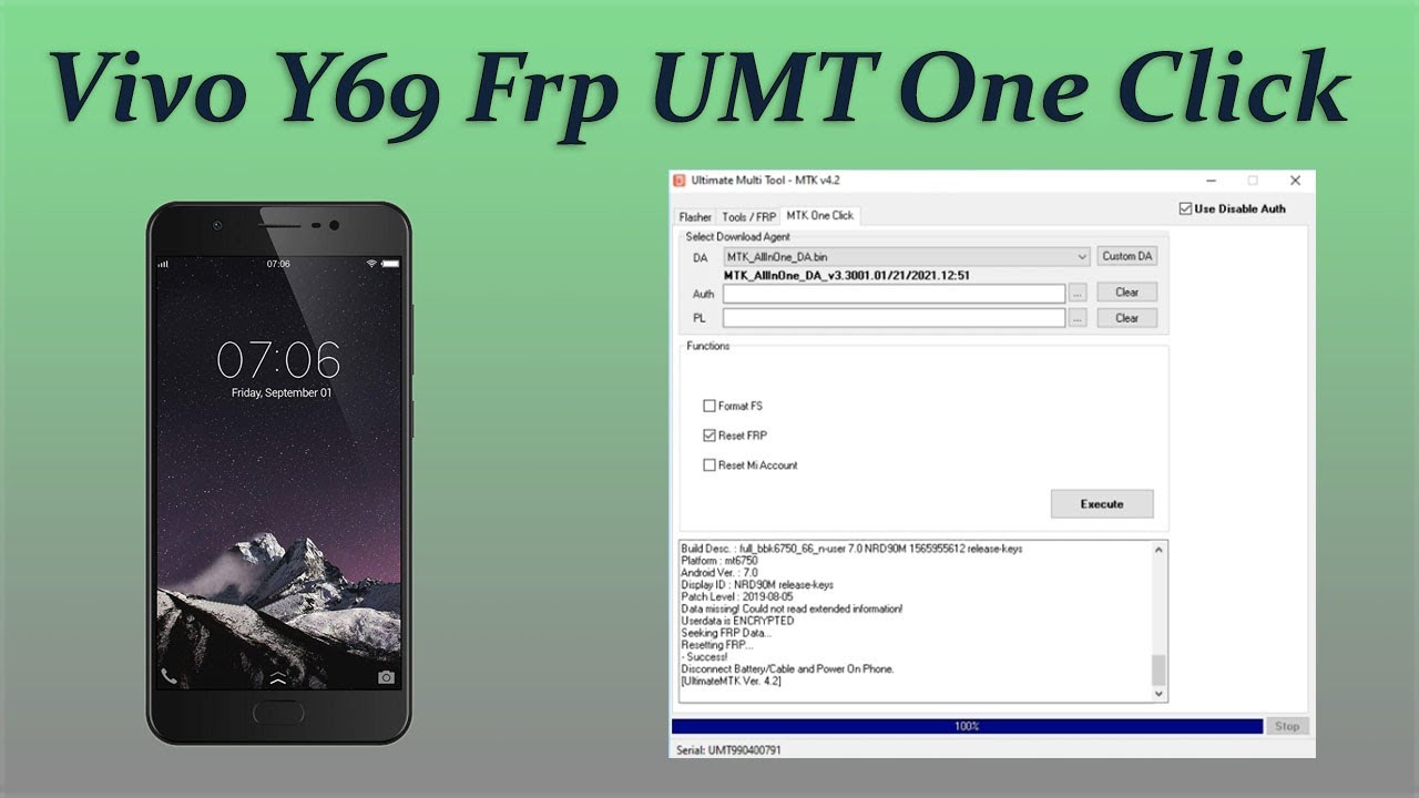 Vivo Y69 Frp Bypass One Click UMT Dongle 2021 Vivo Y69 Frp Bypass One Click UMT Dongle 2021