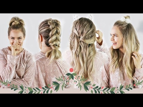 Christmas Morning Hairstyles *Quick and Easy* - KayleyMelissa - YouTube