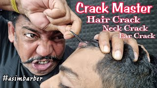 Asim Barber Magical Hair Cracking Head Massage For Your Relaxation ASMR | Loud H