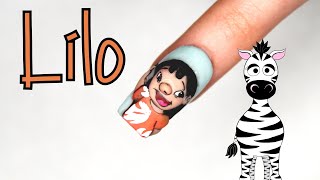 3D Lilo Acrylic Nail Art Tutorial | Disney Lilo and Stitch | MelodyMinutes