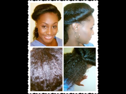 Pin bun Relaxed/Texlaxed Curls' How Money Tutorial ' Save  tutorial Hair hair Style To  relaxed