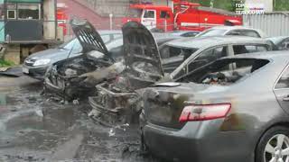 Video V Yaroslavle na parkovke sgorelo pyat avtomobiley from Городской телеканал Ярославль, Kubusia puchatka street, Warsaw, Poland