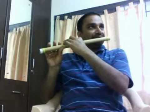 mounamelanoyi Mouna maana neram played using a flute (instrumental...