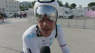 Orluis Aular - Entrevista En La Llegada - Etapa 2 - Giro Ditalia 2025