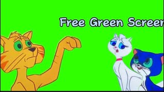 Free Purr-Ee Mewsette, Jaune Tom & Robespierre Maskings Green Screen