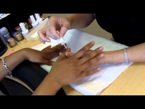 Posh Nails Spa owner Sue shows us how a gel polish posh manicure is done at