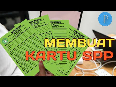 CARA MEMBUAT KARTU SPP SISWA /SANTRI DI PIXELLAB