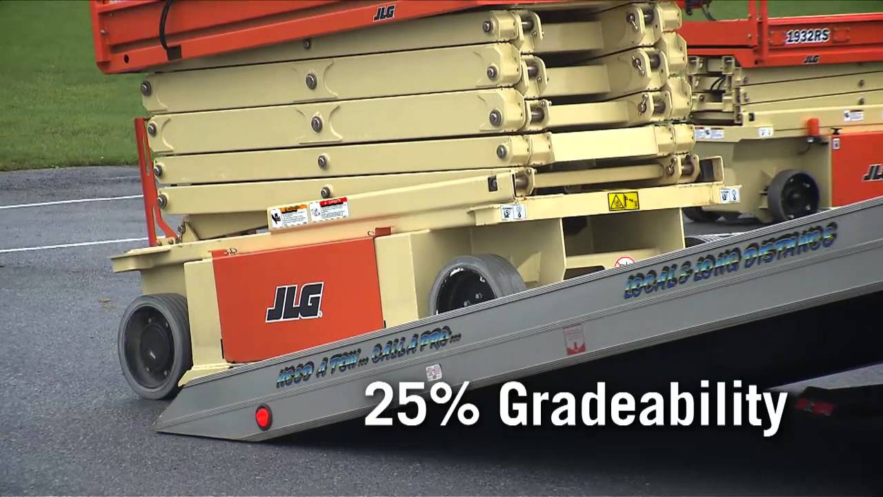 JLG RS Series Electric Scissor Lifts - YouTube