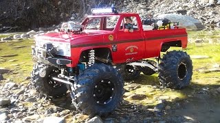 RC ADVENTURES - RiVER RESCUE Attempt - Chevy Beast 4x4 Radio Control Truck