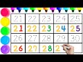 21 22 23 24 25 26 27 28 29 30 ||| Write & Read Numbers 21 to 30 Easy ||| Numbers Learning Tutorial.