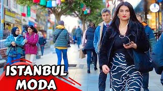 Istanbul Turkey 2023 Moda Neighbourhood Asian Side Of Istanbul Walkingtour 2 February 4K