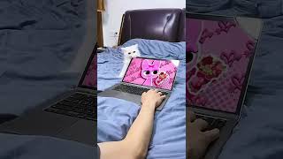 Cat Bites Laptop Screen While Watching Sprunki Intro
