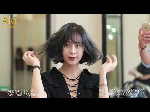 Mẫu tóc bob classic kết hợp uốn xoăn Aki hairdressing salon