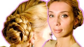 Красивая вечерняя причёска на средние волосы Красивая вечерняя причёска на средние волосы