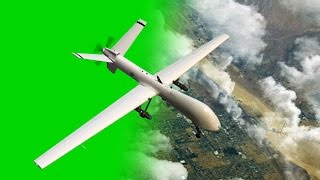 Armed Reaper Drone In Flight - Green Screen - Free Use