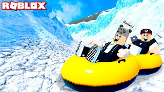 Buzlu Dağdan Aşağıya Kayıyoruz!! - Panda ile Roblox Snow Resort