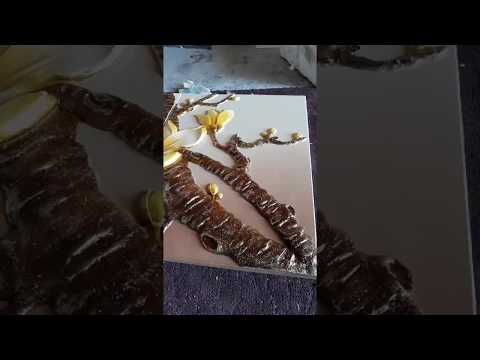 Tranh treo tường phù điêu composite phòng khách