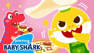 Baby Shark Cooks For The Starving Dinosaur! | +Compilation | Baby Shark Story | Baby Shark Official
