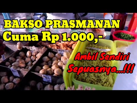 Bakso prasmanan Rp 1.000,- ambil sesukanya || Viral #makanmurah