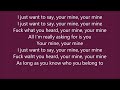 Mine lyrics - By Drake and Beyonce