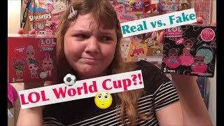 Unboxing L.O.L. Surprise REAL vs FAKE World Cup & Souvenir Series – How to Spot a Fake LOL Doll
