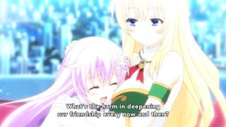 Hyperdimension Neptunia: The Animation - Nepgear is comforted by Vert's chest