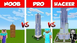 Minecraft NOOB vs PRO vs HACKER: Epic Skyscraper BATTLE in Minecraft / Animation