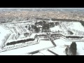 函館　雪景色の五稜郭タワー・ビュー
