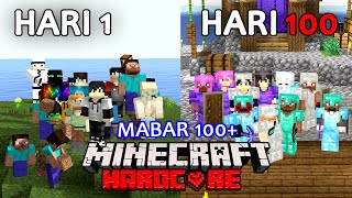 100 Hari Minecraft Hardcore MABAR 100+ Player