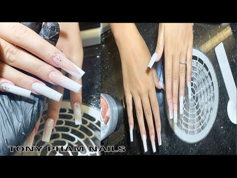 TONNY PHAM NAILS | ĐẮP OMBRE VÀ VẼ LINE CUTICLE ĐẸP | NAIL ART 2021