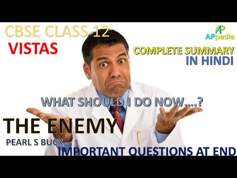 The Enemy | Vistas | CBSE | Class 12th | In Hindi