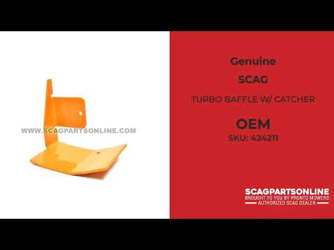 424211 TURBO BAFFLE W/ CATCHER - SCAG Genuine OEM Part 424211 TURBO BAFFLE W/ CATCHER - SCAG Genuine OEM Part