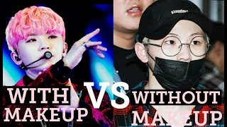 SEVENTEEN WITH MAKEUP VS WITHOUT MAKEUP