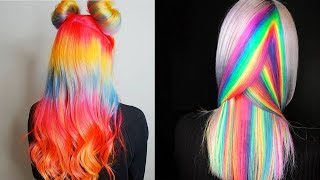 New Hair Color Ideas For 2018! Amazing Rainbow Hair Color Transformation Tutorials Compilations