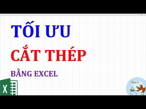 Phương án cắt thép tối ưu bằng excel