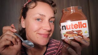 Asmr Eating Nutella Brain Melting Mouth Sounds