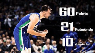 Luka Dončić Triple Double Counter Legendary 60-Point Night