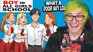 Hes A Boy In All Girls School - Reacting To True Story Animations