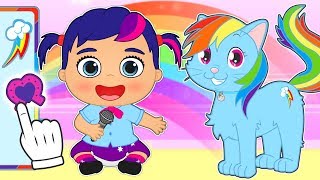 BABY PETS 🌈 Kira and Max Dress up as My Little Pony Characters | Educational Videos for Children