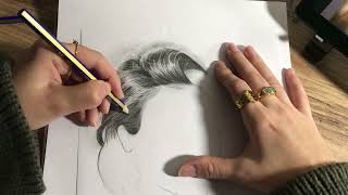 Gerçekçi Saç Nasıl Çizilir II kolay saç çizimi II Gölgeleme Teknikleri