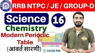 Class 16 |#RRB NTPC / JE / GROUP-D | Science (विज्ञान) Chemistry | By Vivek Sir | Periodic Table
