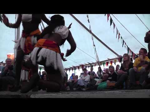 Zakale Dance Troupe at Galtres Festival - Arts Barge Tent