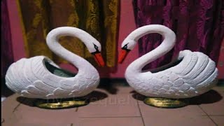 Tutorial Videocement Swan Flower Pots