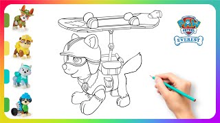 Drawing Paw Patrol The Movie How To Draw Paw Patrol Everest