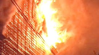 NEWARK FIRE DEPARTMENT RESPONDING TO & BATTLING A 2ND ALARM FIRE IN A VACANT DWELLING IN NEWARK, NJ.
